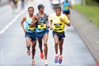 Mo Farah leads the BUPA Great North Run.